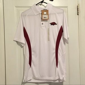 NWT Arkansas Razorback Golf Shirt Size Small